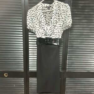 Women’s dress with belted waist